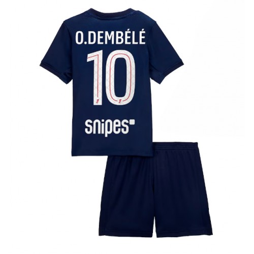 Stroje piłkarskie Paris Saint-Germain Ousmane Dembele #10 Koszulka Podstawowej dla dzieci 2025-26 Krótki Rękaw (+ szorty)